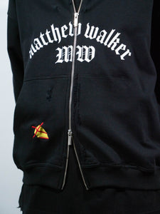 ANGUSTIADO HOODED JUMPER DISTRESSED*